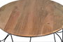 GINER Y COLOMER Mesa de centro en madera de mango y metal, Natural y Negro